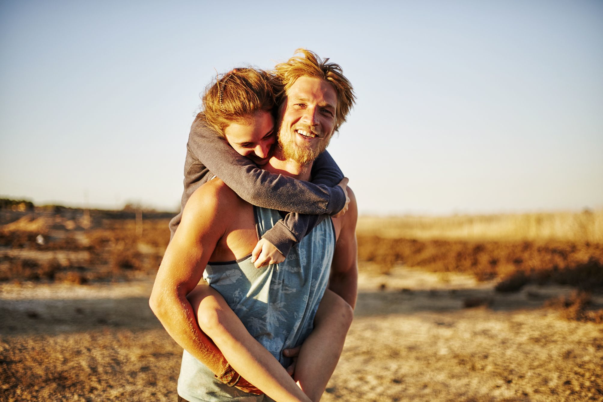 Siblings hugging each other on an outdoor adventure in south africa